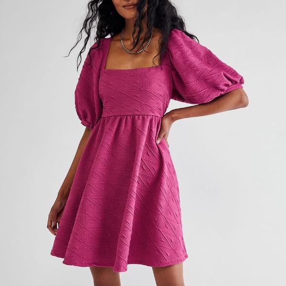 Free People ‘Violet’ Olive Green Textured Dress - Picture 8 of 8